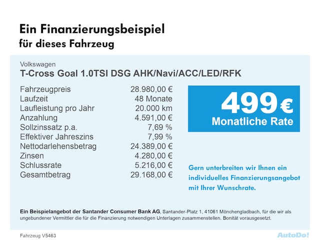 Volkswagen T-Cross 1.0 TSI DSG