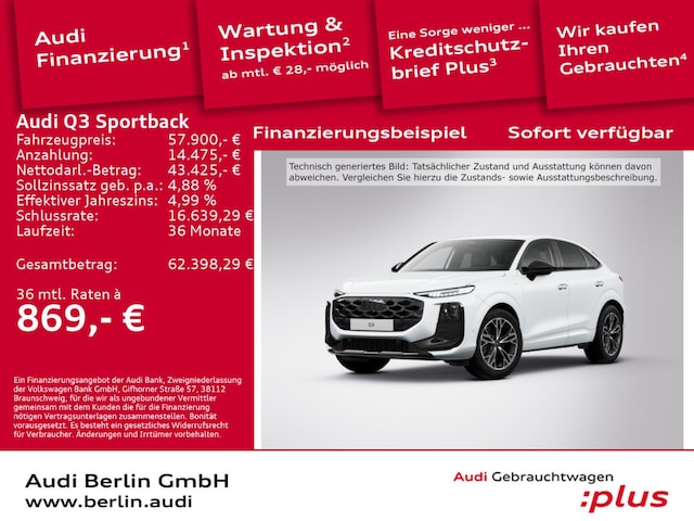 Audi Q3 Quattro S-Tronic Sportback
