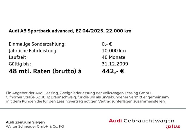 Audi A3 30 TFSI S-Tronic Sportback