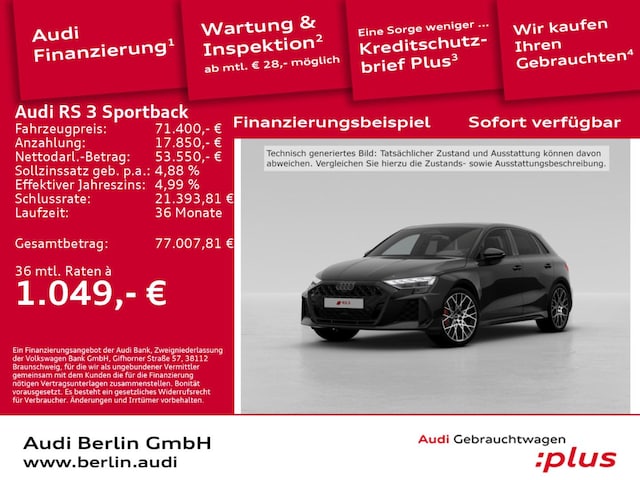 Audi RS3 Quattro S-Tronic Sportback