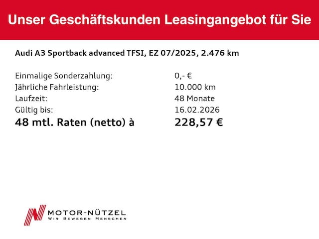 Audi A3 30 TFSI S-Tronic Sportback