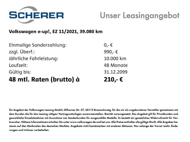 Volkswagen e-up! Active
