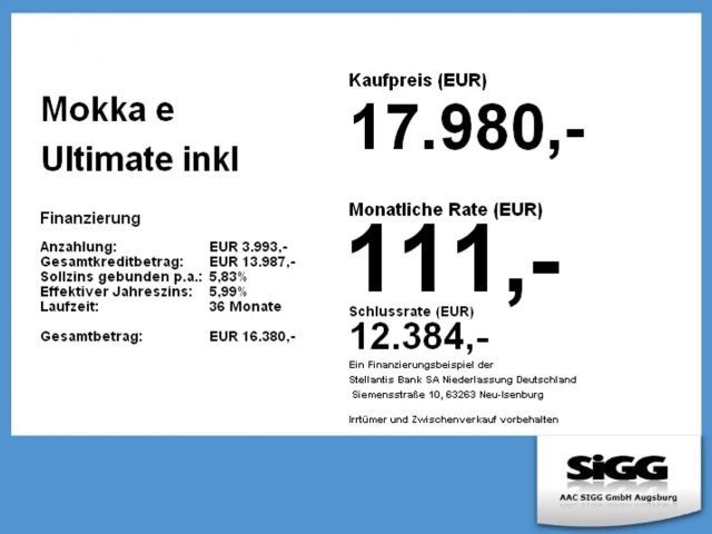 Opel Mokka Mokka-e Ultimate