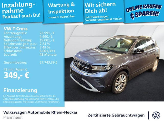 Volkswagen T-Cross 1.0 TSI DSG