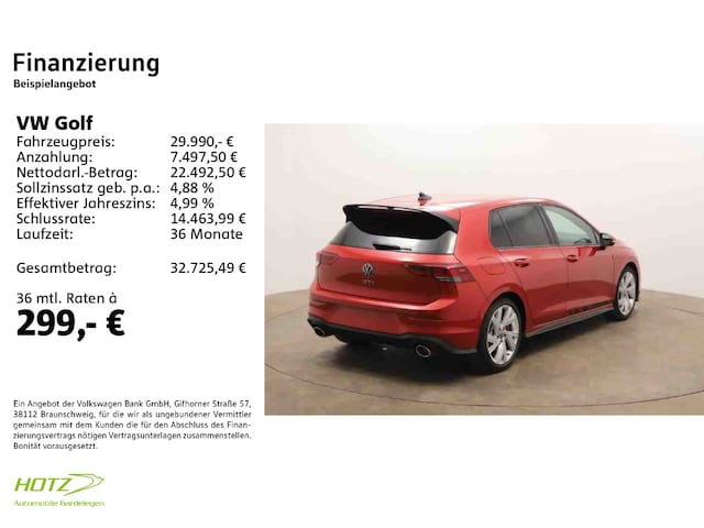 Volkswagen Golf 2.0 TSI DSG GTI Golf VIII