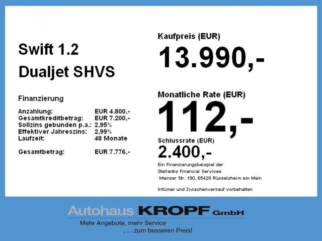 Suzuki Swift DualJet SHVS