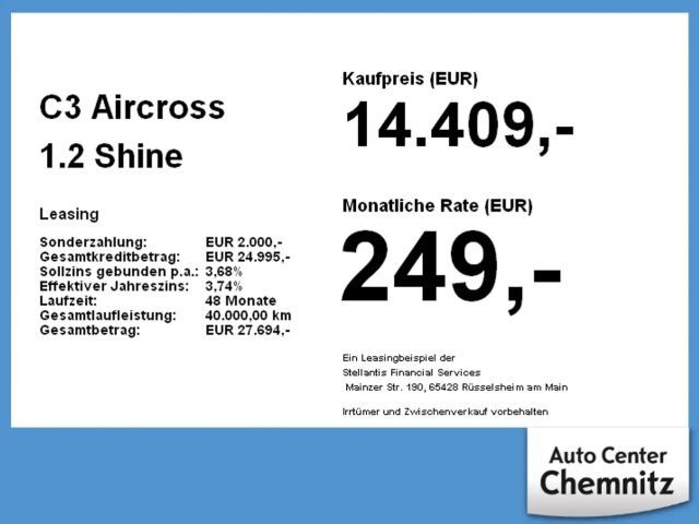 Citroën C3 Aircross Shine