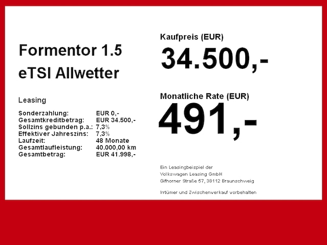 Cupra Formentor 1.5 eTSI Allwetter EDGE Winter connect