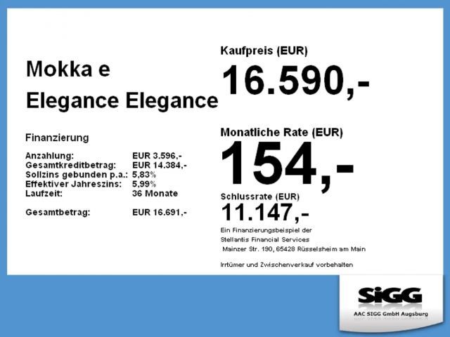 Opel Mokka Elegance Mokka-e