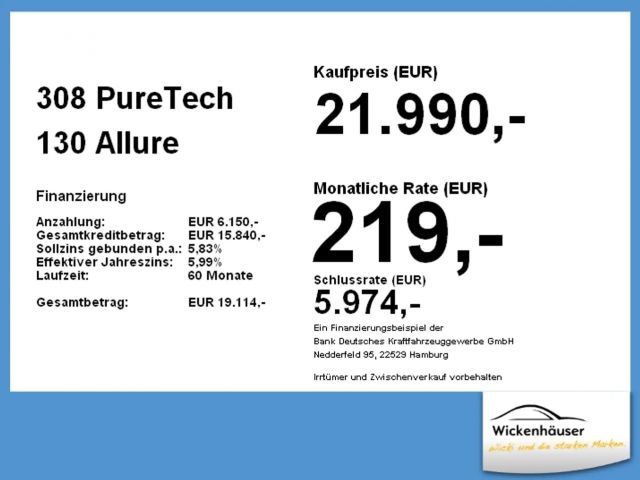 Peugeot 308 Allure Pack PureTech
