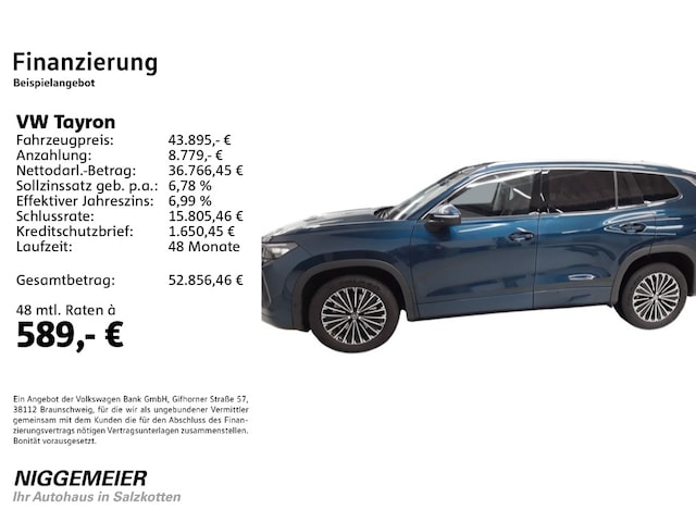 Volkswagen Tayron 2.0 TDI DSG Life