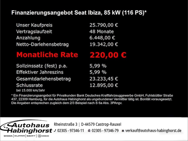 Seat Ibiza 1.0 TSI Xcellence