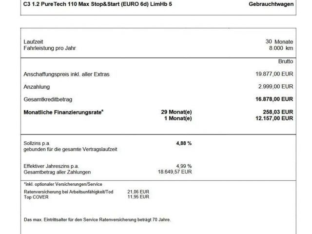 Citroën C3 Max PureTech