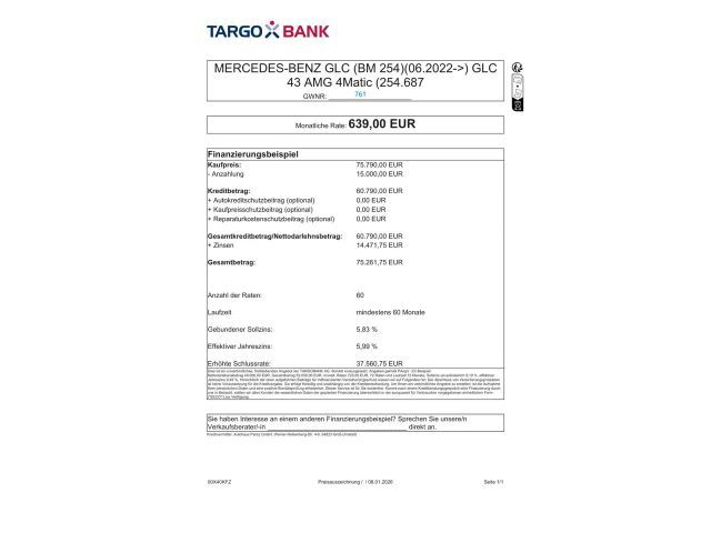 Mercedes-Benz GLC 43 AMG 4MATIC AMG Line