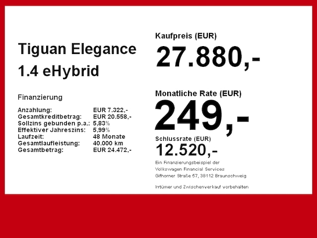 Volkswagen Tiguan 1.4 eHybrid eHybrid