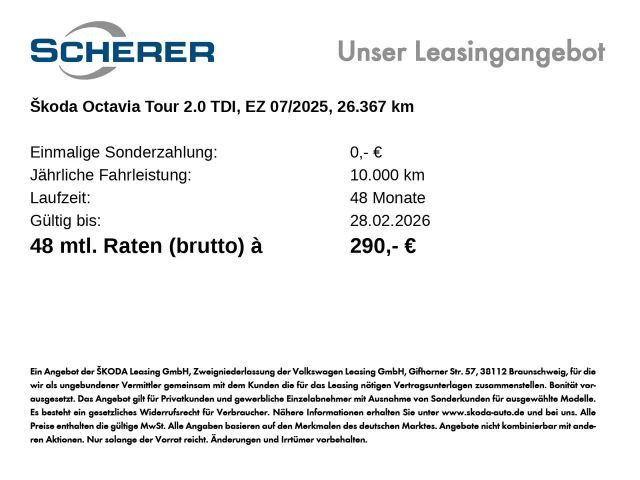 Skoda Octavia 2.0 TDI Combi Tour