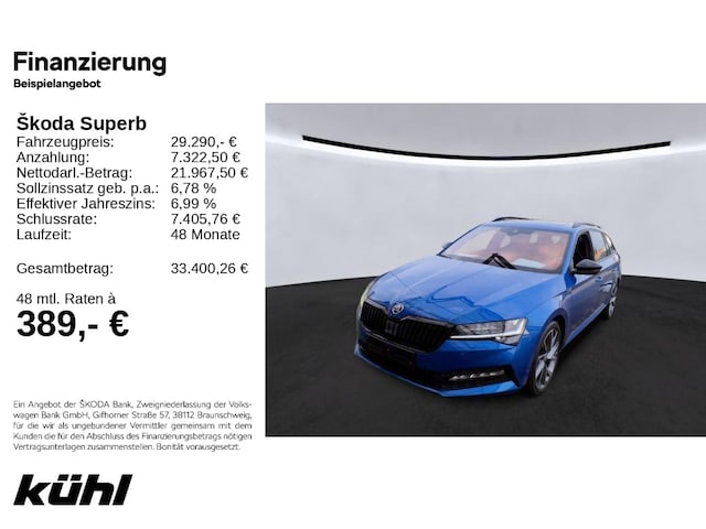 Skoda Superb 2.0 TDI Combi Sportline