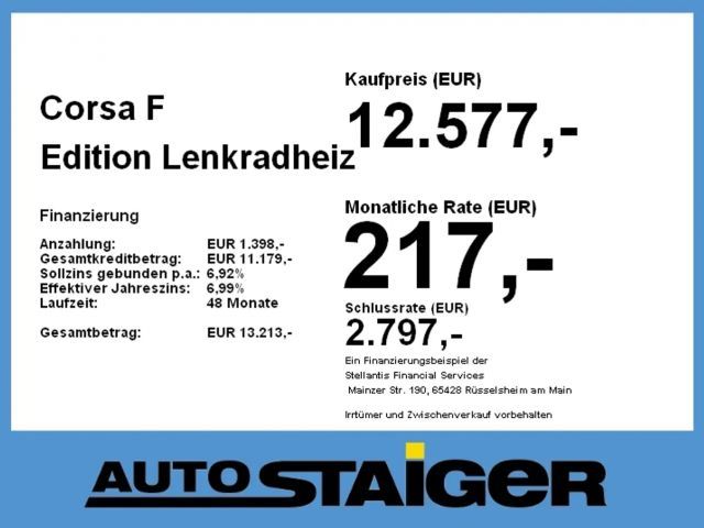 Opel Corsa Edition F Edition