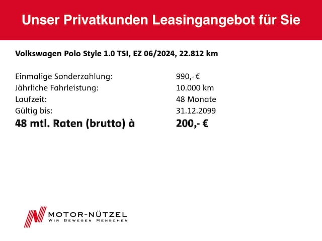 Volkswagen Polo 1.0 TSI DSG Style