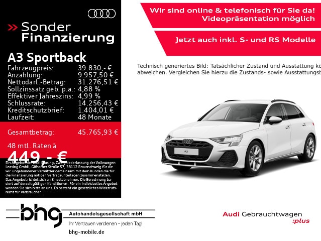 Audi A3 35 TDI S-Line S-Tronic Sportback
