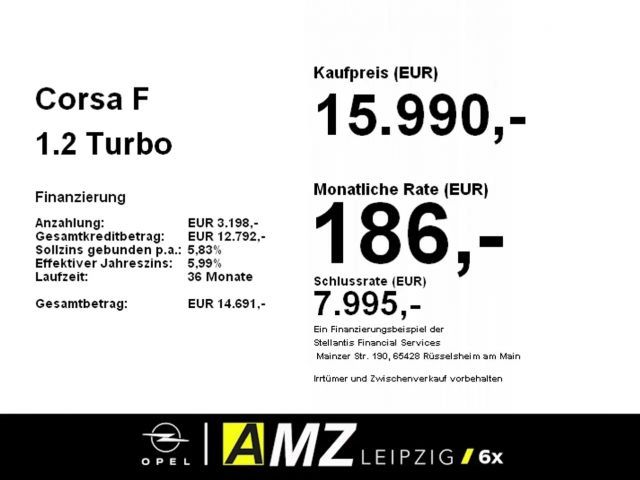 Opel Corsa 1.2 Turbo GS-Line Grand Sport Turbo