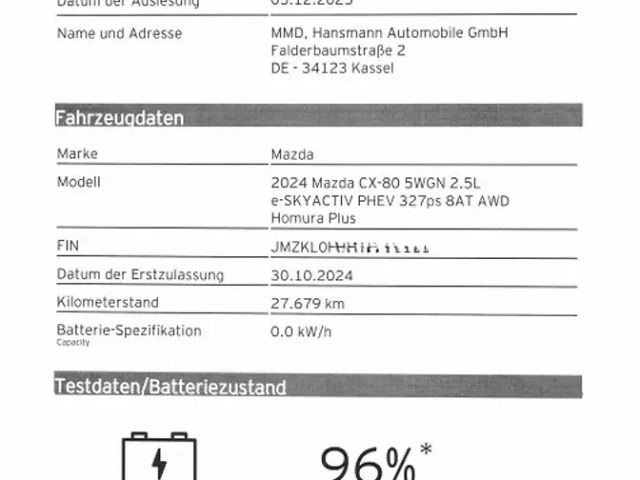 Mazda CX-80 Homura Plus