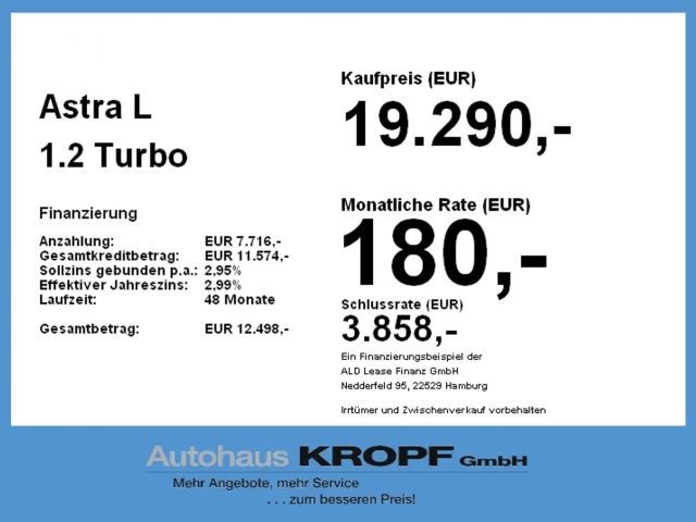Opel Astra 1.2 Turbo Elegance Turbo