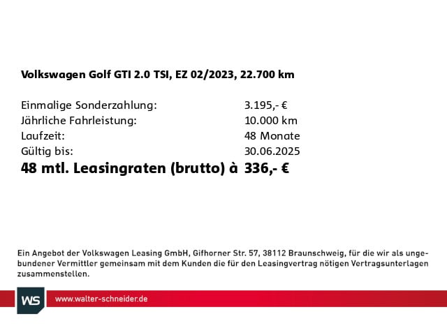 Volkswagen Golf 2.0 TSI GTI