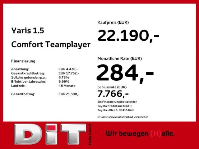 Toyota Yaris Comfort Hatchback