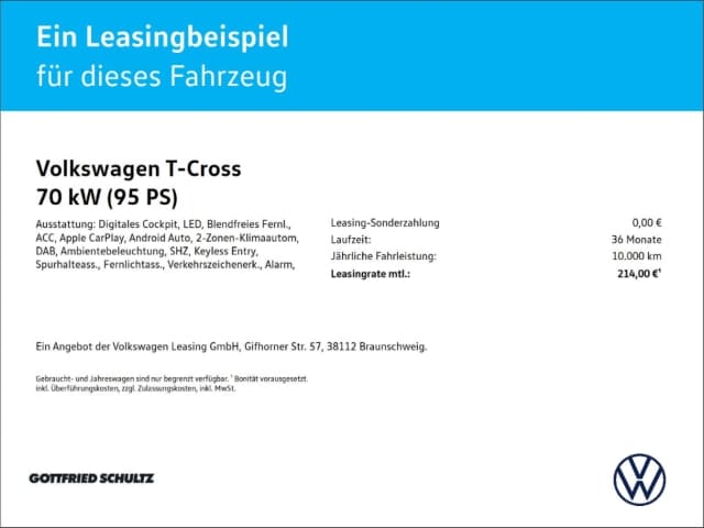 Volkswagen T-Cross 1.0 TSI