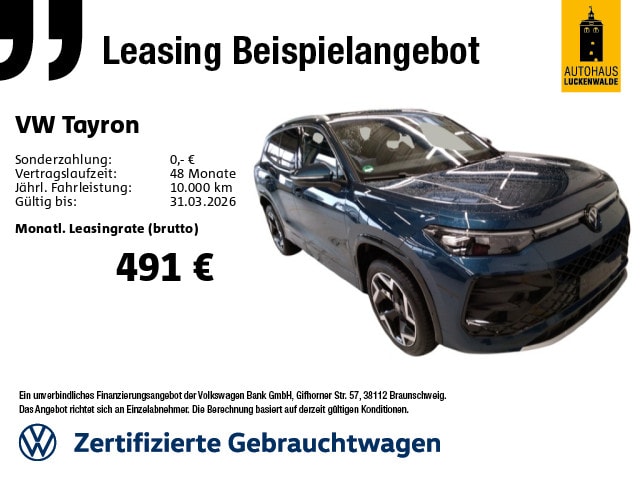 Volkswagen Tayron 2.0 TDI DSG R-Line