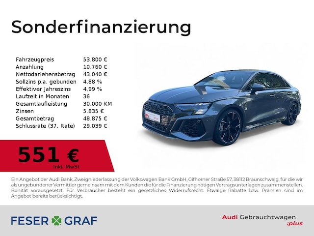 Audi RS3 Quattro S-Tronic Sedan