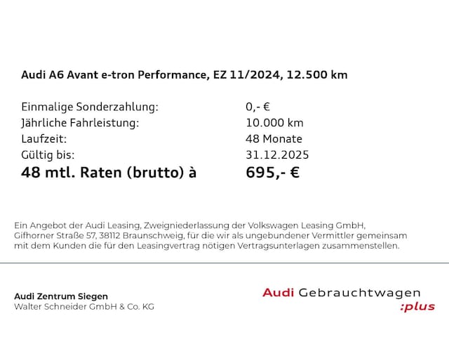 Audi A6 e-tron Avant Performance