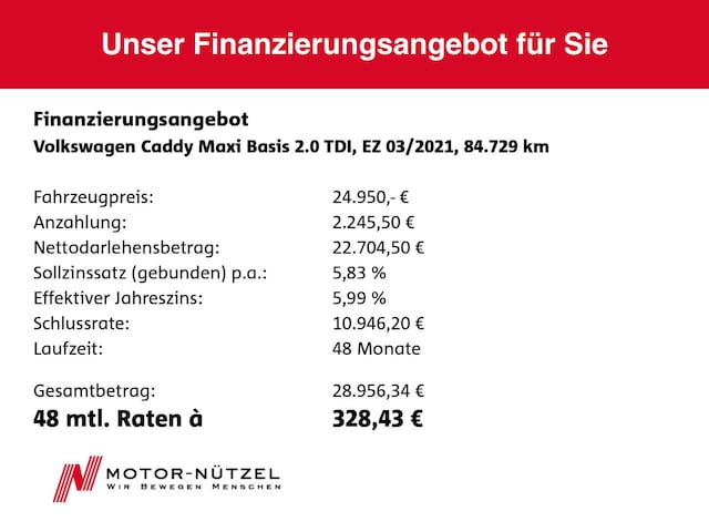Volkswagen Caddy 2.0 TDI DSG Maxi
