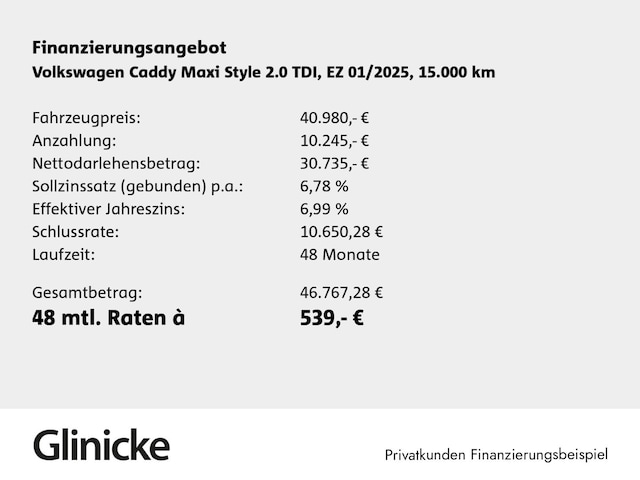Volkswagen Caddy 2.0 TDI Maxi Style