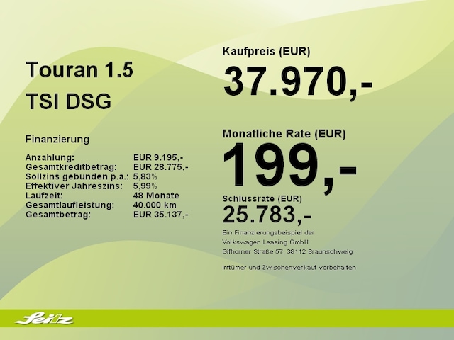 Volkswagen Touran 1.5 TSI DSG