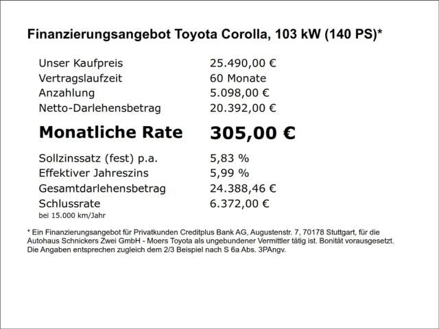 Toyota Corolla Business Hybride