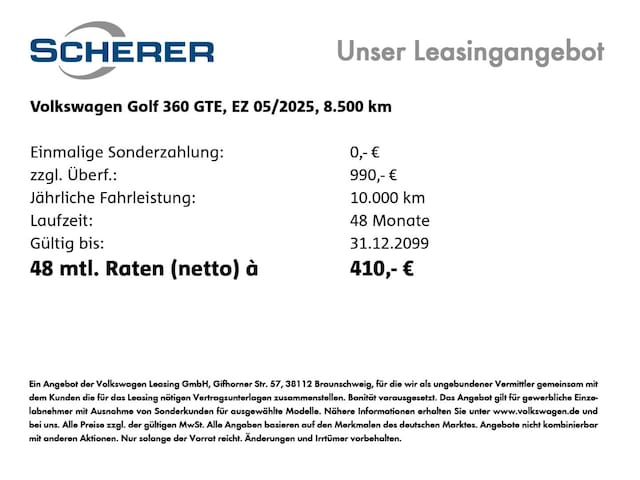 Volkswagen Golf GTE IQ.Drive eHybrid