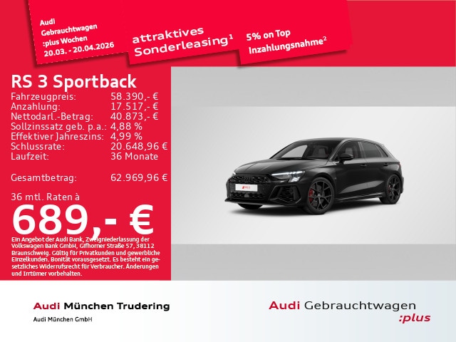 Audi RS3 Quattro S-Tronic Sportback