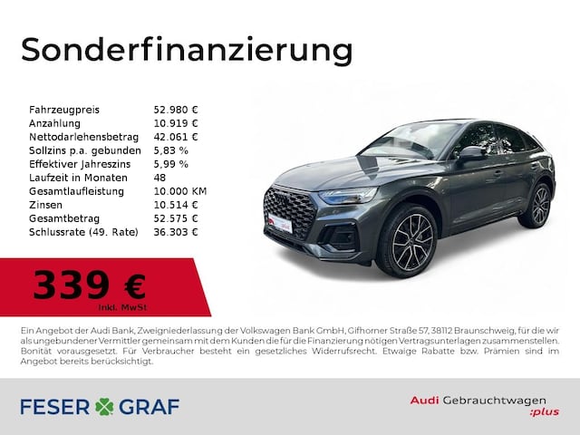 Audi Q5 40 TFSI Quattro S-Tronic Sportback