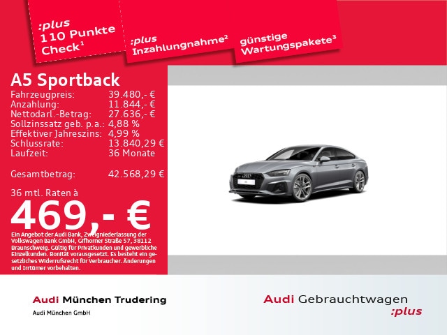 Audi A5 40 TDI Quattro S-Tronic Sportback