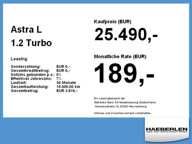 Opel Astra 1.2 Turbo Edition Turbo