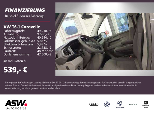 Volkswagen Caravelle 2.0 TDI DSG T6 Trendline