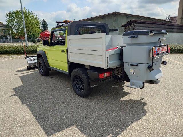 Suzuki Jimny PickUp Winterdienst-Umbau HILLTIP Schild & Streuer