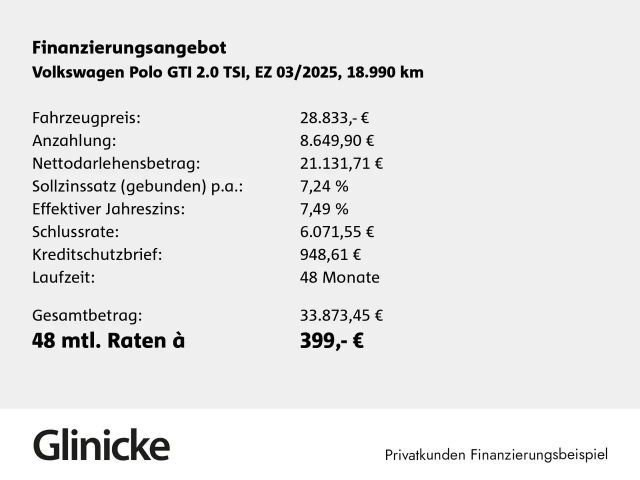 Volkswagen Polo 2.0 TSI GTI