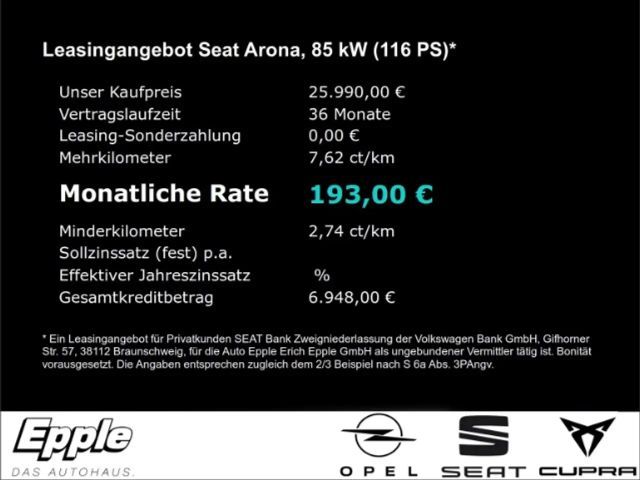 Seat Arona 1.0 TSI DSG