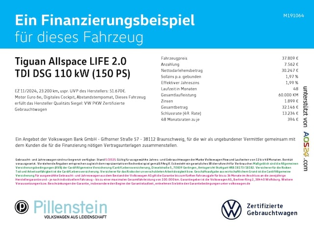 Volkswagen Tiguan 2.0 TDI Allspace DSG Life