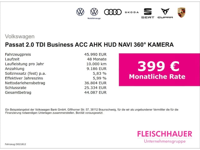 Volkswagen Passat 2.0 TDI Business
