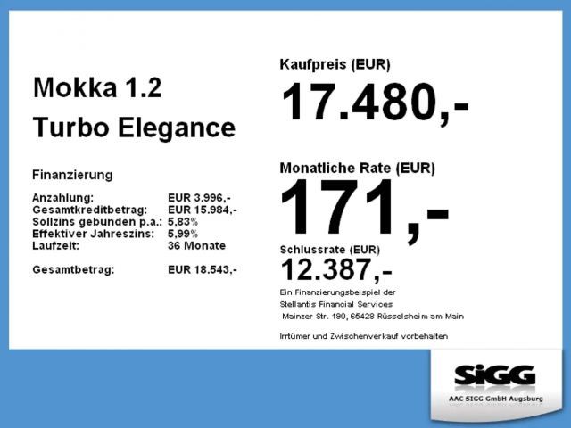 Opel Mokka 1.2 Turbo Elegance Turbo