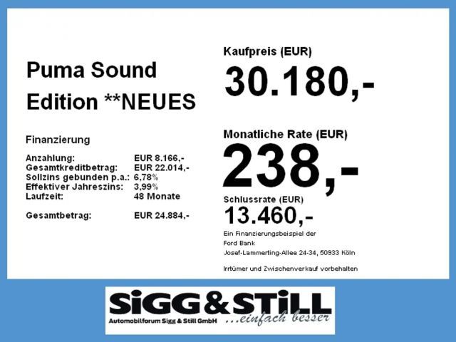 Ford Puma Sound Edition **NEUES MODELL** 360°*iACC*
